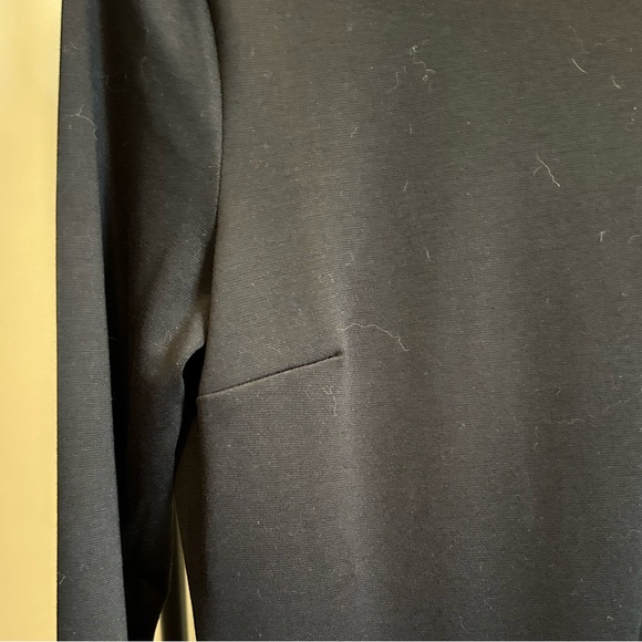 Long sleeved black midi dress - Picture 2 of 5